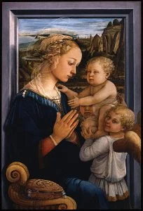 Madonna and Child with Two Angels by Filippo Lippi