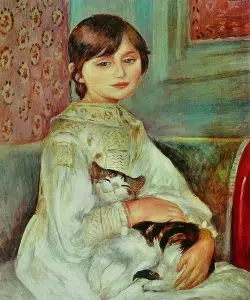 Julie Manet with Cat by Pierre-Auguste Renoir