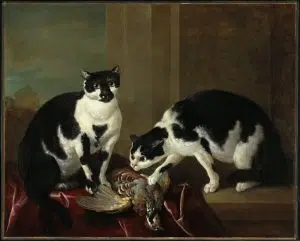Two Cats by Jean-Baptiste Oudry