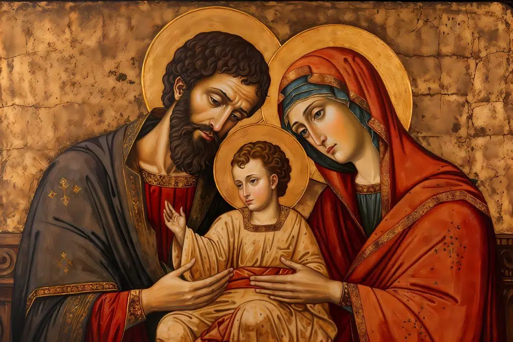 The holy family, medieval style