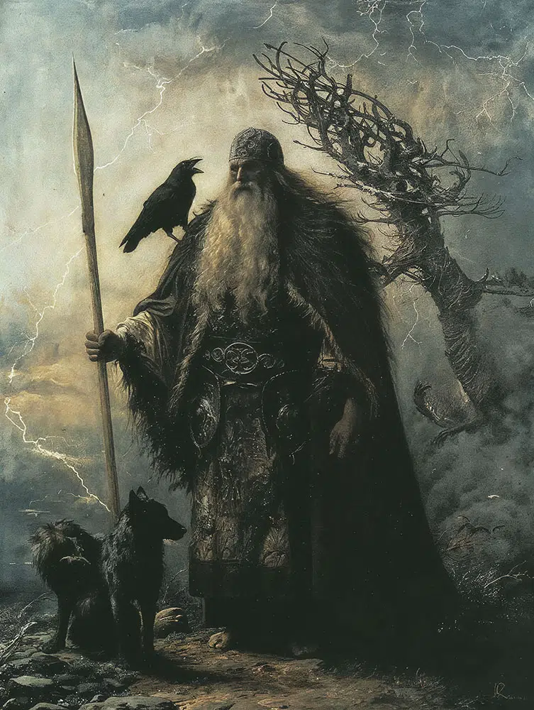 Dark portrait of Odin